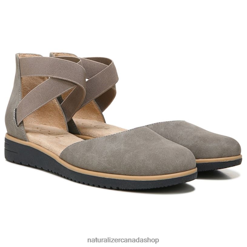 Flats | CA Naturalizer Women Soul Intro Flat Grey Synthetic Nubuck 8LFNB330