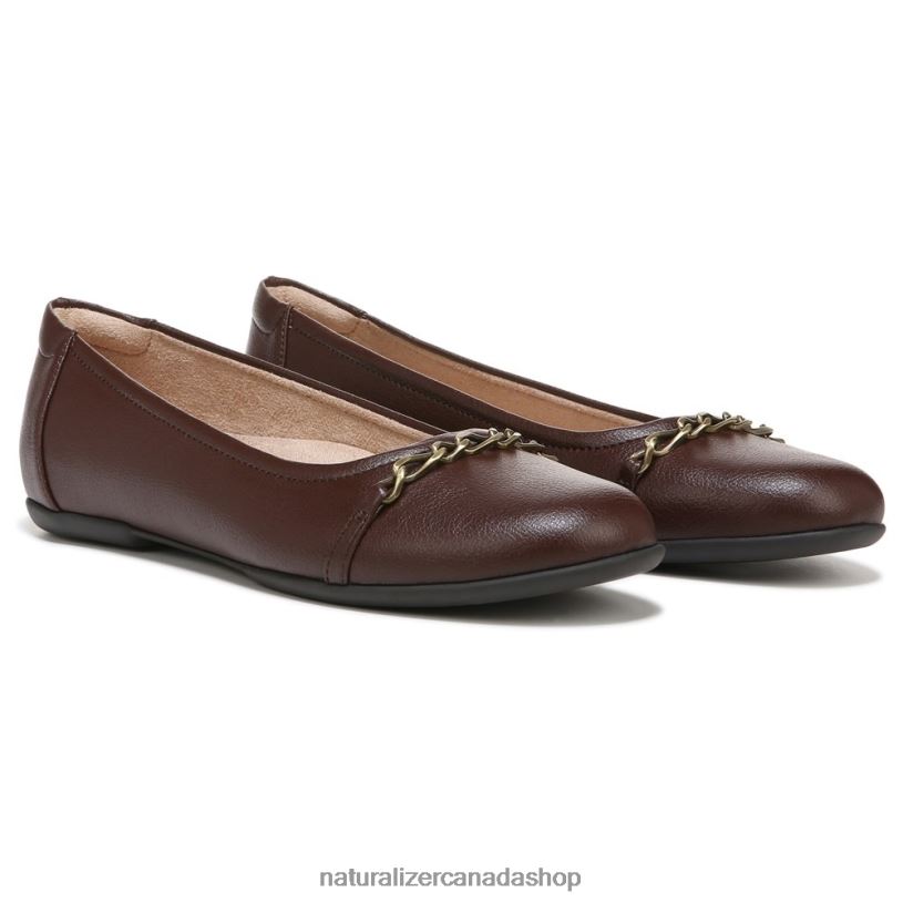 Flats | CA Naturalizer Women Soul Mystique Flat Coffee Brown Synthetic 8LFNB45