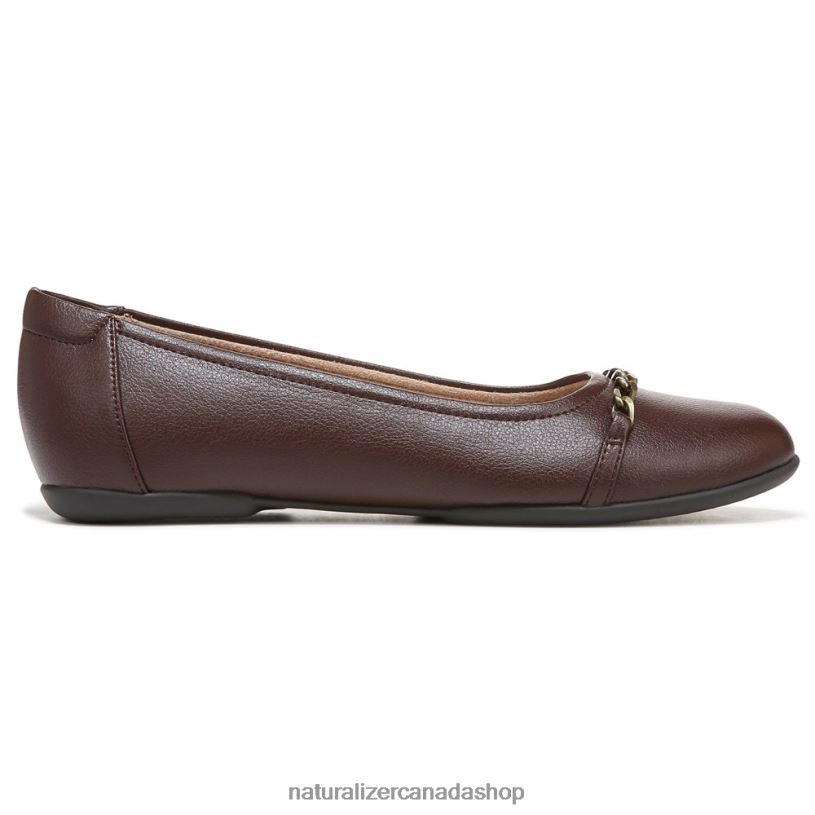 Flats | CA Naturalizer Women Soul Mystique Flat Coffee Brown Synthetic 8LFNB45