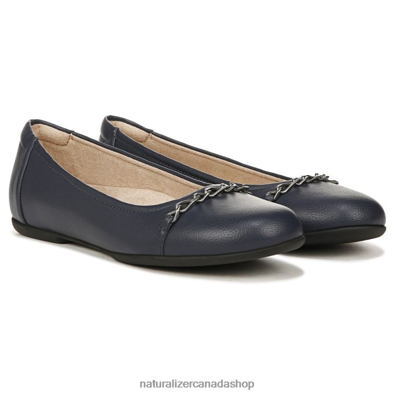 Flats | CA Naturalizer Women Soul Mystique Flat Navy Blue Synthetic 8LFNB42