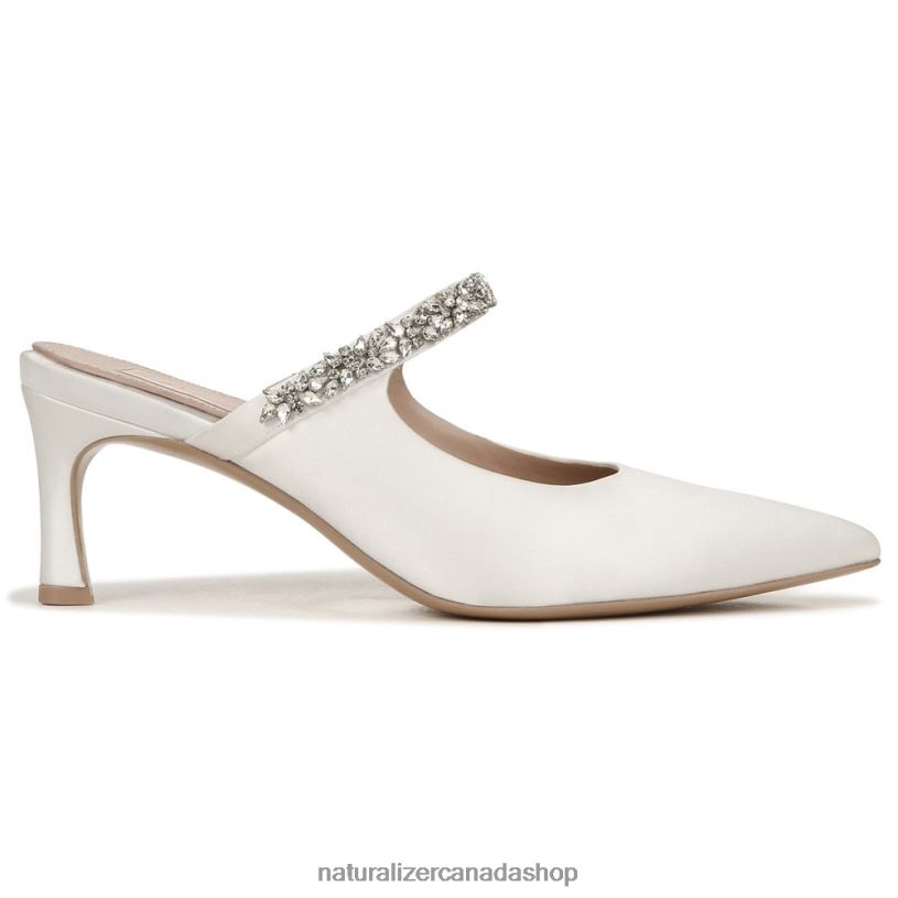 Mules | CA Naturalizer Women Liefde Dress Mule Silk White Fabric 8LFNB316