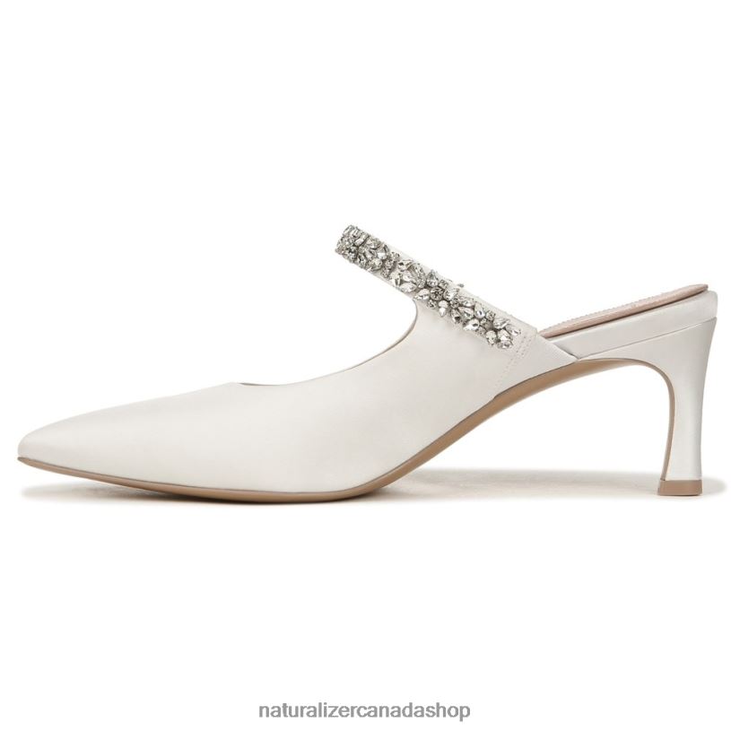 Mules | CA Naturalizer Women Liefde Dress Mule Silk White Fabric 8LFNB316