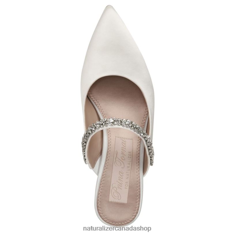 Mules | CA Naturalizer Women Liefde Dress Mule Silk White Fabric 8LFNB316