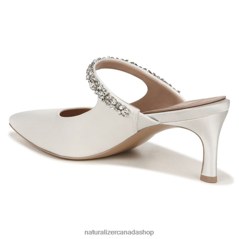 Mules | CA Naturalizer Women Liefde Dress Mule Silk White Fabric 8LFNB316