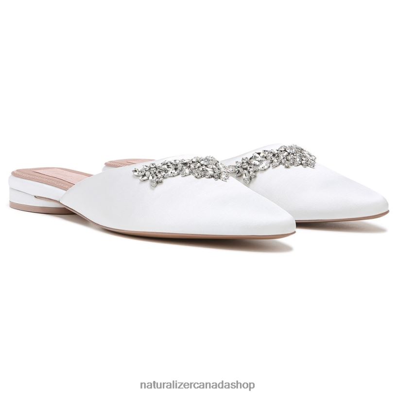 Mules | CA Naturalizer Women Pyaar Mule Silk White Fabric 8LFNB101
