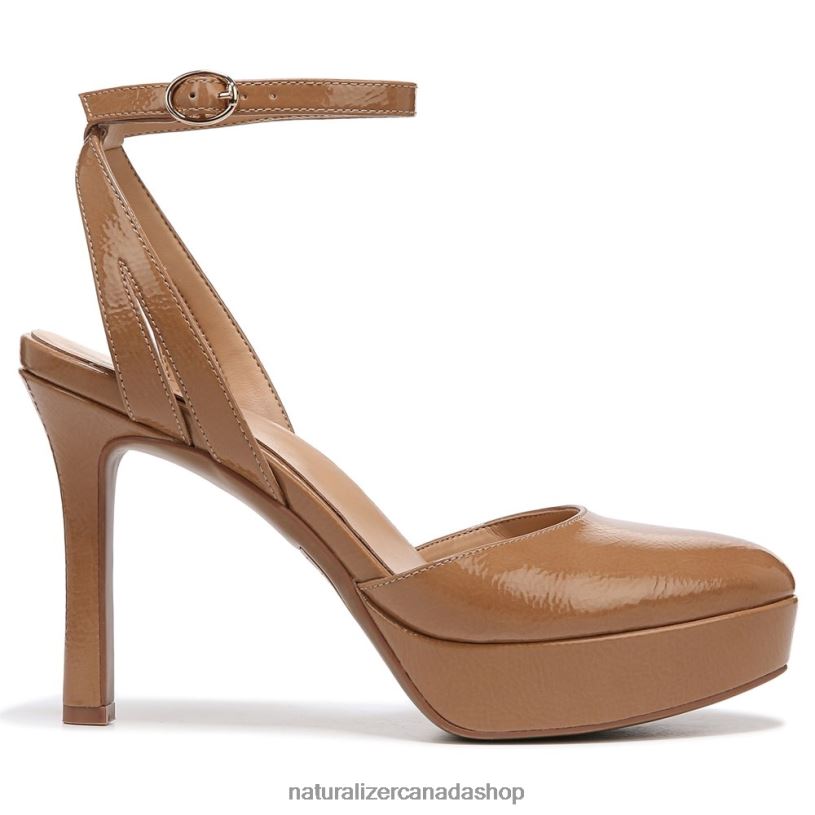 Pumps | CA Naturalizer Women Clarice Ankle Strap Pump Cafe Brown Patent 8LFNB173