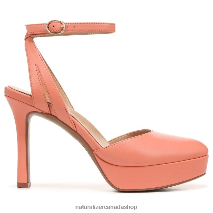 Pumps | CA Naturalizer Women Clarice Ankle Strap Pump Coral Peach Synthetic 8LFNB174