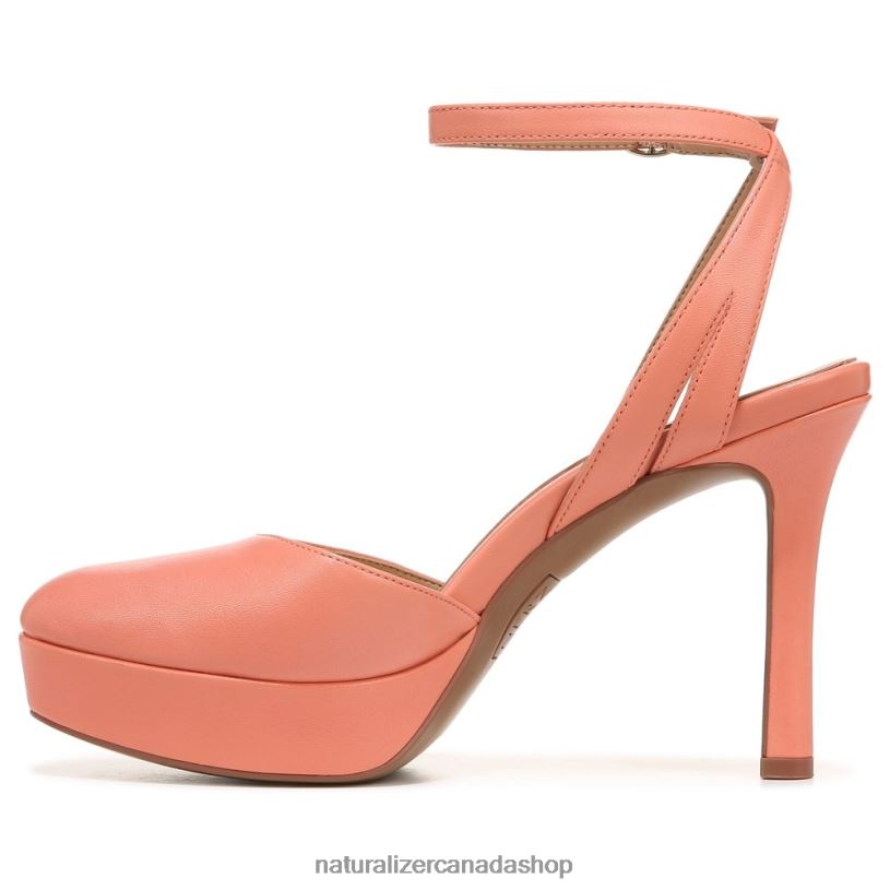 Pumps | CA Naturalizer Women Clarice Ankle Strap Pump Coral Peach Synthetic 8LFNB174