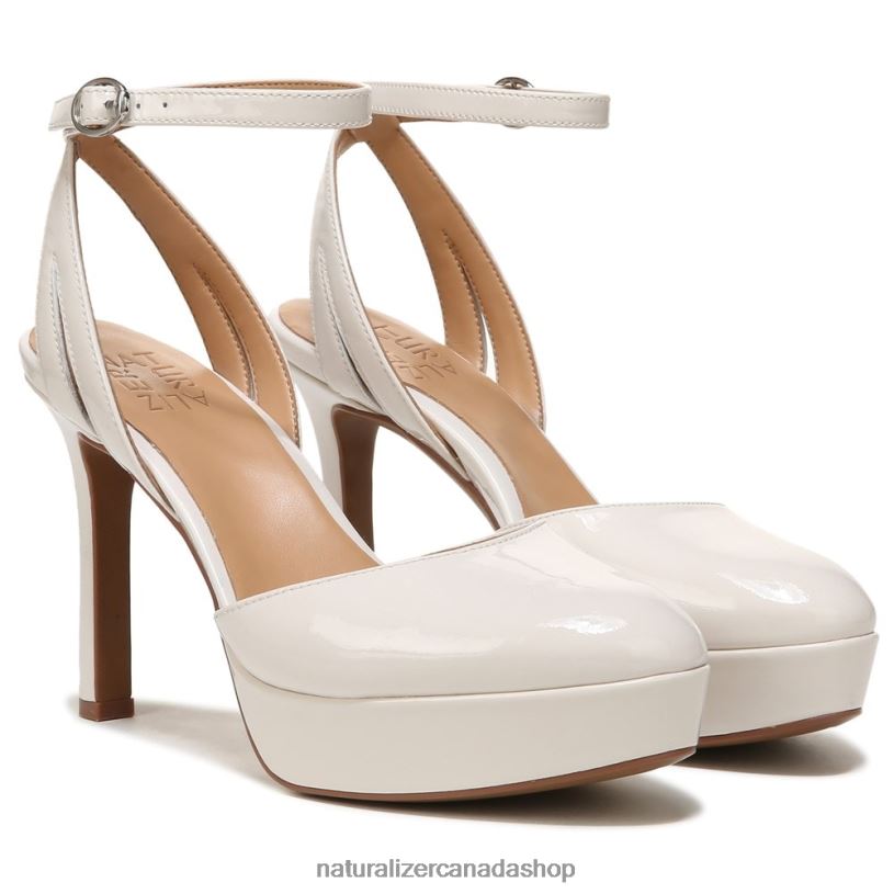 Pumps | CA Naturalizer Women Clarice Ankle Strap Pump Satin Pearl Leather 8LFNB172
