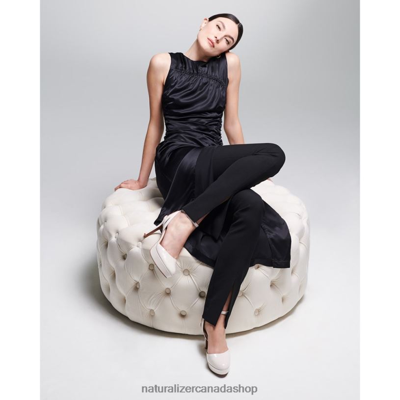 Pumps | CA Naturalizer Women Clarice Ankle Strap Pump Satin Pearl Leather 8LFNB172