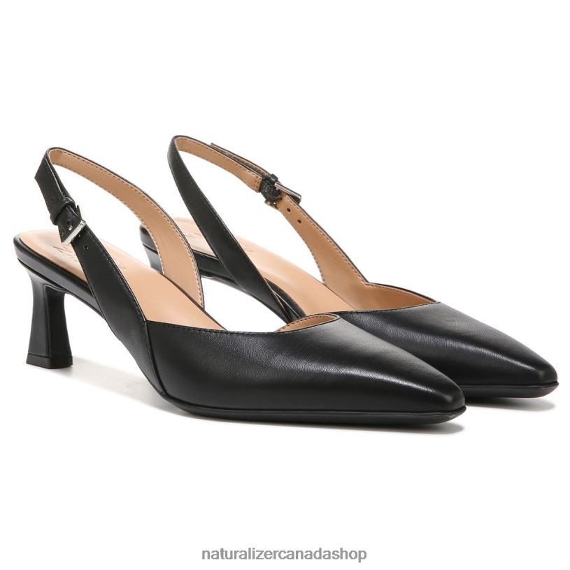 Pumps | CA Naturalizer Women Dalary Slingback Pump Black Leather 8LFNB104