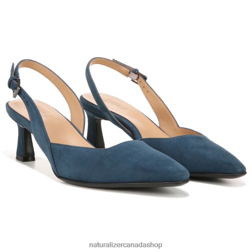 Pumps | CA Naturalizer Women Dalary Slingback Pump Oceanic Blue Suede 8LFNB103
