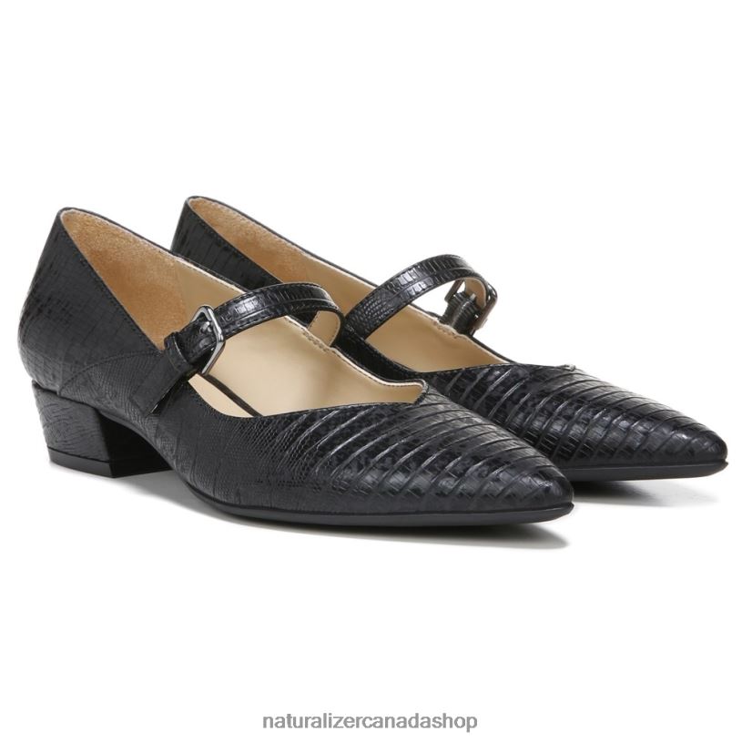 Pumps | CA Naturalizer Women Florencia Mary Jane Black Lizard Synthetic 8LFNB587