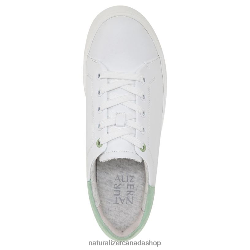 Sneakers | CA Naturalizer Women Morrison 2.0 Lace Up Sneaker White/Mint Green Leather 8LFNB92