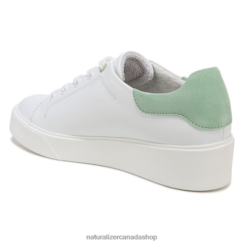 Sneakers | CA Naturalizer Women Morrison 2.0 Lace Up Sneaker White/Mint Green Leather 8LFNB92