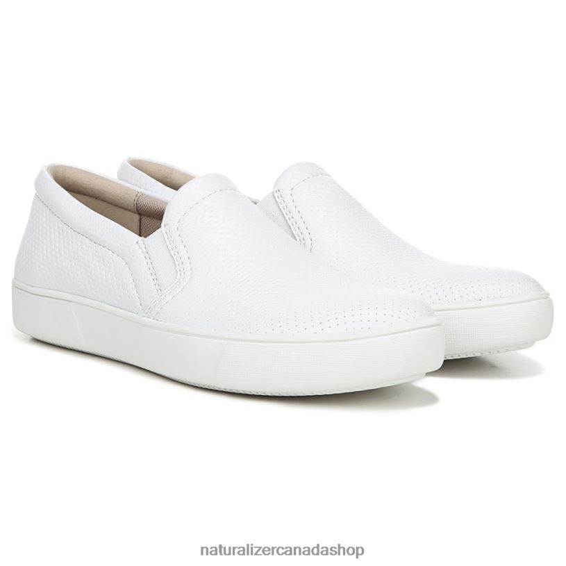 Sneakers | CA Naturalizer Women Marianne Slip On Sneaker White Perforated Leather 8LFNB511
